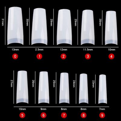 China Thin Clear Most Popular French Clear Half Tip Cover Gel Nail Artificial Tips for sale