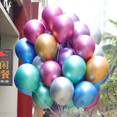 China Promotional toy 1.8 grams wholesale thick metal balloon wedding holiday party decoration latex balloon for sale