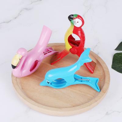 China Strong. Goods. Chemical And Weather Resistant Stronging Plastic Color Clips Animal Type Beach Towel Clamp Clothespins Drying Holders Circlip for sale