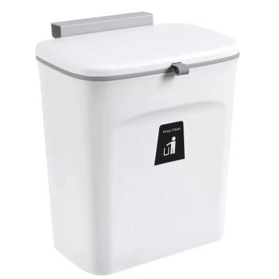 China Wall Mounted Sustainable 7L / 9L Food Waste Bin Recycle Bin With Lid For Kitchen Cabinet Door for sale