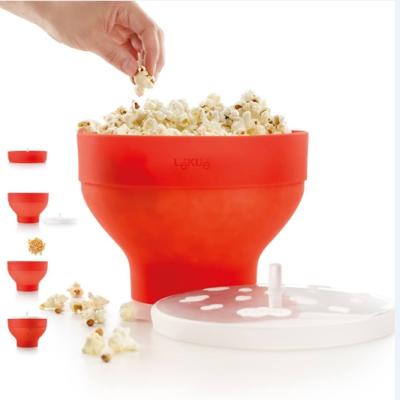 China Viable Silicone Popcorn New Product Amazon Folding Bowl Microwave Silicone Popcorn Maker Popping Bowl for sale