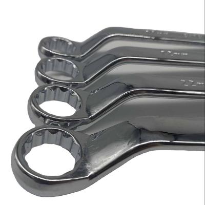 China Professional Chrome Vanadium Steel 22-24mm High Neck Ring Spanner Wrench Polished for sale