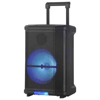 China Portable LED 8 Inch Flashing Light Holds Battery Speaker Outdoor Karaoke Speaker for Party Outdoor Street Singing with Multicolor LED for sale