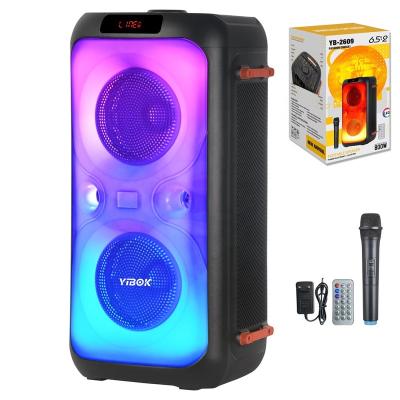 China Dual 6.5 Inch LED Flashing Light Speaker WIFI Stage Dancing Radio EV Speaker Audio Visual Outdoor Desktop Management for sale