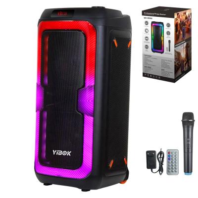 China 8 Inch Private Portable Dual Speaker LED Yibok Flashing Light Mold Player Karaoke Player Karaoke Audio Blue And Tooth Laptop Internal Box Sound Speaker Good for sale