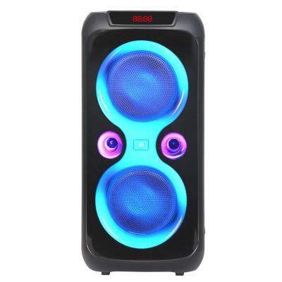 China LED Flashing Light Outdoor Flashing Led Dual Horn 100W Karaoke Party Music Portable USB Concert Amplifier Sonido Charging Module For ActiveSpeaker for sale