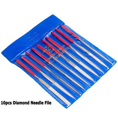 China Other 10pcs 140mm Diamond Coated Needle File Set DIY Tools for Stone Hobby and Crafts Glass Ceramic Wood Steel for sale