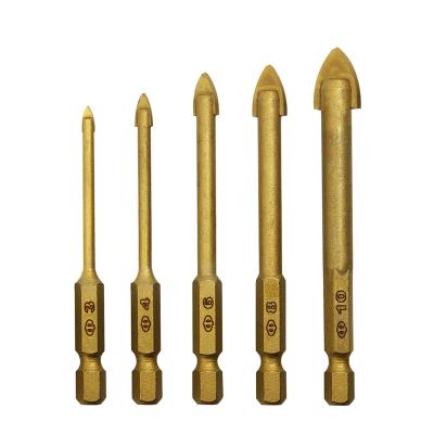 China Masonry Drilling TASP 5 Pieces Tungsten Carbide Glass Drill Bits Set For Ceramic Tile Drilling for sale