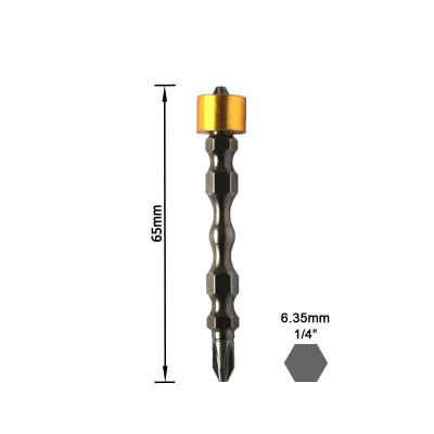 China Multifunctional Drywall Tools 65mm Magnetic PH2 Screwdriver Bit Double Ended With Marker for sale