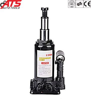 China Hydraulic steel garage bottle jack for workshop double step bottle jack 2T with CE/GS safety valve for sale