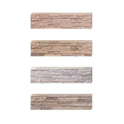 China Modern Exterior PU Stone Wall Panels Faux Stone Exterior Cladding Stone Veneer for sale