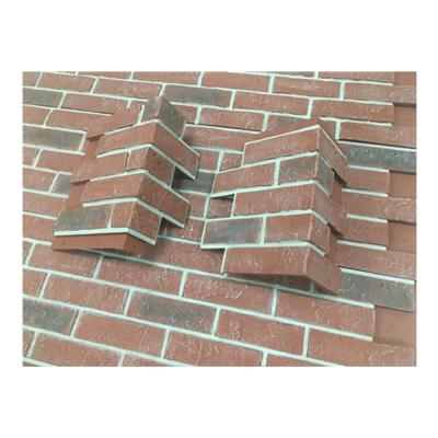 China Modern Red Color PU Brick Wall Panels for sale