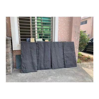 China Modern Black Polyurethane Mushroom Stone Cladding PU Wall Panels for sale