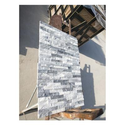 China Modern Gray Color Quartz Slate Stone Veneer Wall Tile for sale