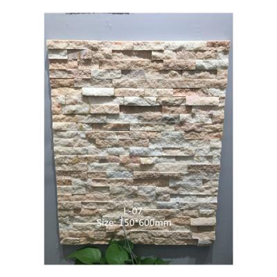 China Modern Exterior Quartz Veneer Brick Panels Stone Wall Cladding for sale