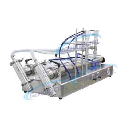 China Beverage Twin Heads Semi Automatic Filling Machine / Twin Heads Piston Filler / Twin Heads Semi Automatic Filler for sale