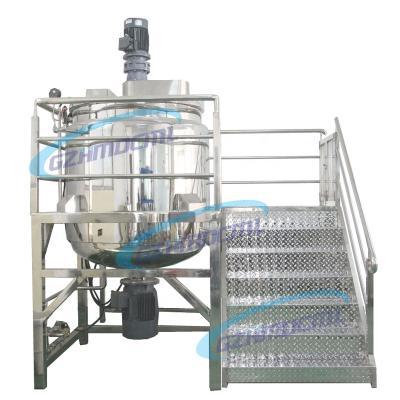 China 100L/200L/500L/1000L high quality liquid shampoo/liquid soap/detergent mixing machine with agitator for sale