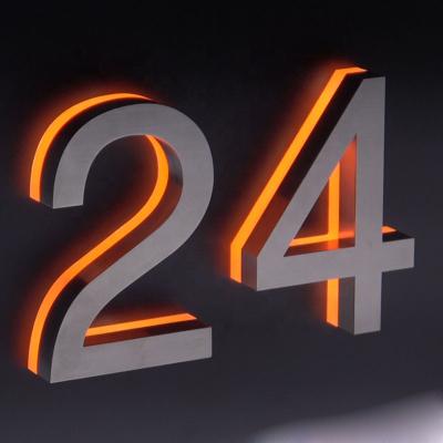 China Durable Custom Made Hotel Long Led Room Number for sale