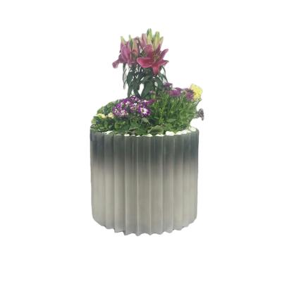 China Architectural Design Metal Stainless Steel Pastoral Outdoor or Indoor 3D Flower Pot for Home Park or Garden Use for sale