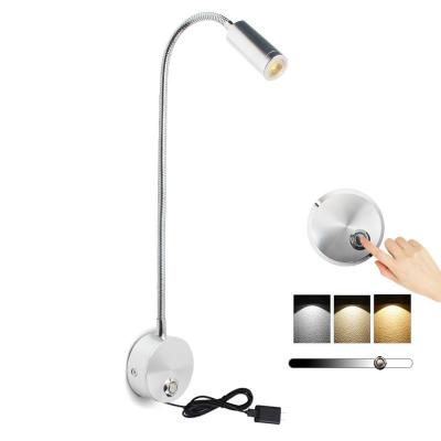 China 220V Modern Soft Pipe Spotlight USB 3W Flexible Pipe Wall Lamp Bedroom Wall Reading Light 220V LED for sale