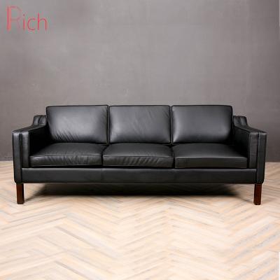 China Modular Nordic Furniture Design Living Room Leisure Leather Sofa for sale