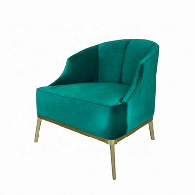 China Unique Design Accent Chair Modern Gloden Sofa Chair Stainless Steel Sectional Legs For Living Home Furniture for sale