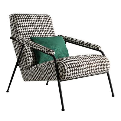 China Contemporary Designer Swallow Grid Upholstered Leisure Chair Lounge Armchair for sale