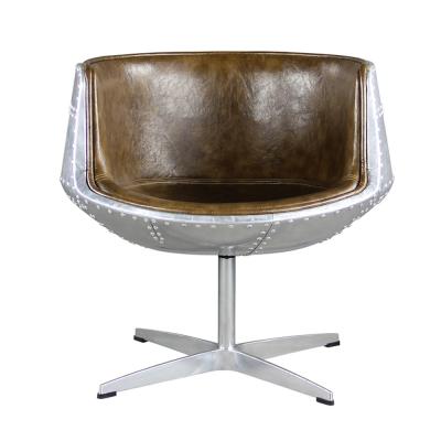 China Vintage Bar Chair Leather Swivel Chair Leather Swivel Vintage Bar Chair Leisure Design Aluminum Bar Stool for sale