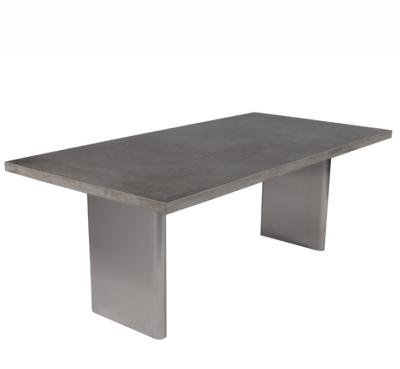 China Eco - Friendly Outdoor Concrete Furniture Dining Table Square Cement Top Garden Table for sale