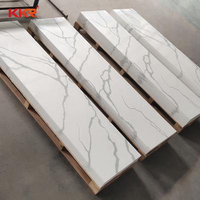 China Modern Cut To Size Forming Solid Exterior Artificial Stone Large Slabs For Bathroom Wall Panels for sale