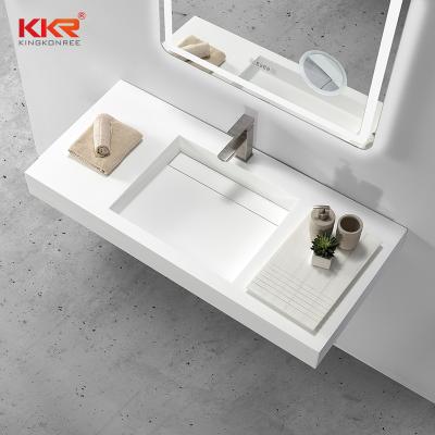 China Polished Hotel Wash Basin Hot Sale Bathroom Vanity Wall-hung Wash Sink for sale