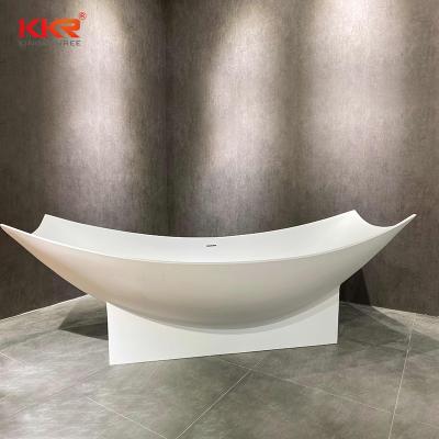 China Eco-friendly Acrylic Solid Outdoor Bathtub Hammock Freestanding Bathtub For Fat People for sale