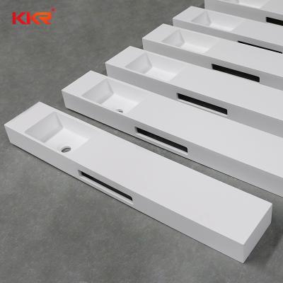 China KKR Serviceable Vanity Wall Hung Basin Solid Surface Bathroom Countertop Basin Sanitary Sink for sale