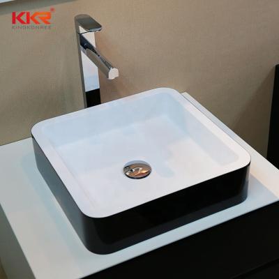 China Polished KKR Factory Customize Stone Bathroom Sink for sale