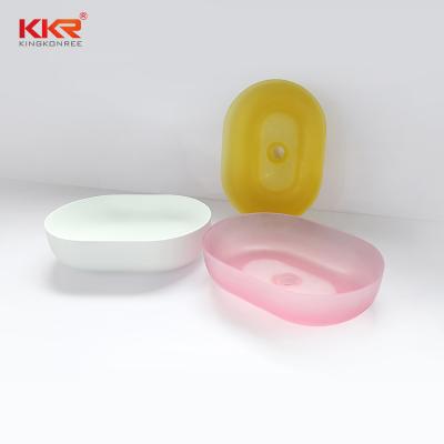 China Kkr 22mm Non Porous Basins Sink To Customize Bathroom Wash Basin Types Clear Solid Outdoor Basin for sale