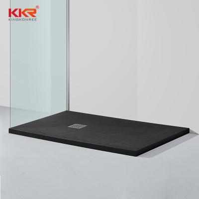 China New Customized Indoor Durable Stone Shower Tray Italian Designed Solid Outdoor Shower Tray Acrylic Stone for sale