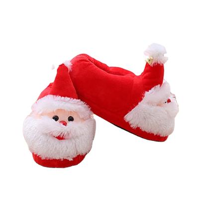 China 2021 Trend New Design Fashion Santa Claus Cotton Shoes Cute Christmas Slippers Soft Plush Slipper For Adult for sale