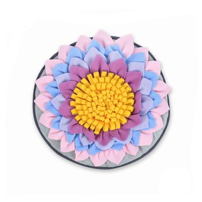 China Viable Lotus Flower Series Pet Sniffle Mat Dog Sniff Mat Educational Pet Supplies Training Olfactory Toy for sale