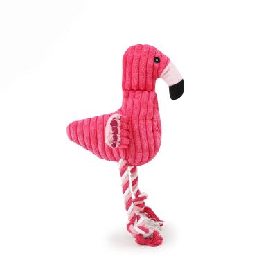 China 2020 hot sale custom made interactive flamingo chew toy pet shapesqueaky pet toy viable good quality for sale