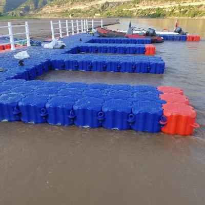 China Hot plastic boat pontoon source factory environmental protection material ten years floating platform floating pillar pontoon for sale