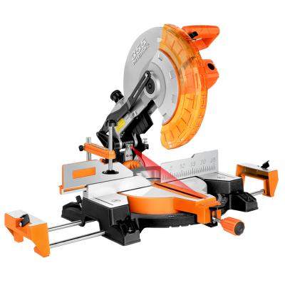 China Wood Saw LUXTER 14inch Compound Miter Saw Single Bevel With Laser Miter Saw For Woodworking And Aluminum Cutting for sale