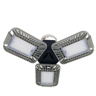 China Hotel LED Garage Light 40W E26 Adjustable Deformable Trilight Garage Lamp 3 LED Bulbs for sale