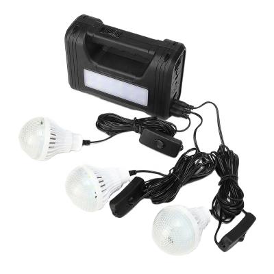 China LED Solar Home System Portable Home Light with LED Flashlight and Side Lamp LED Power Indicator Solar System in House for sale