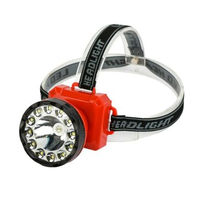 China Factory Price 1+12 LED Head Torch Light Multi-Function Battery LED Emergency Light AA Super Bright for sale