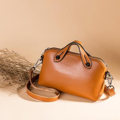 China 100% Genuine Leather Version Eco-friendly Korean Design Niche Handbags For Women Solid Color Small Shoulder Sling Bag for sale