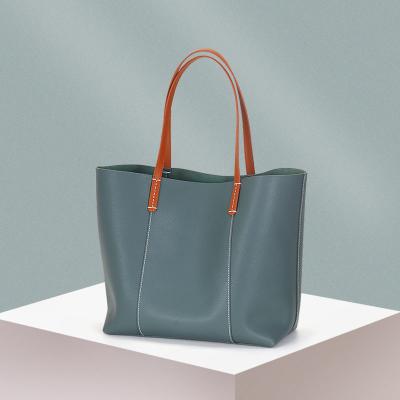 China 100% Genuine Eco-Friendly Fashion Shopping Bag Leather Bags Online Luxury Branded Handbags Large For Women for sale