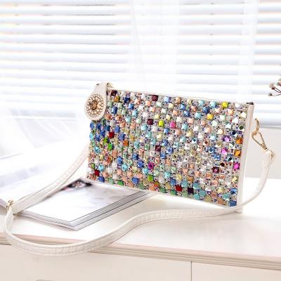 China 100% PU Leather Crystal Fashion Design Luxury Eco-friendly Evening Clutch Bags Women and Ladies Clutches for sale