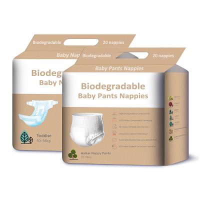 China Printed Disposable Wholesale Organic Breathable Biodegradable Baby Diaper Hot Sale abdl FREE SAMPLE Biodegradable Diaper Pants for sale