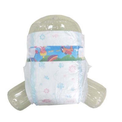 China Baby Product Factory Direct Cute Disposable Cotton Disposable Nappies Diapers Organic Printed Baby Diaper for sale