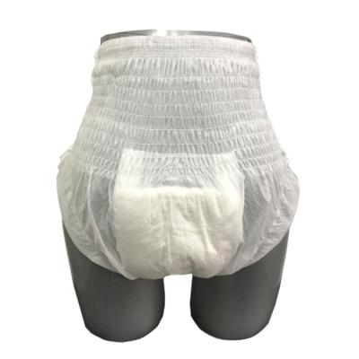 China Cheap Disposable Adult Diaper Printed Adult Waterproof Pants Pull Up White Plastic Pants Incontinence Diaper for sale